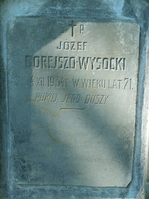 Fragment of the tomb of the Borejszo-Wysocki family, Józefa Jozefowicz and the Kardzis family, Ross cemetery, state of 2014