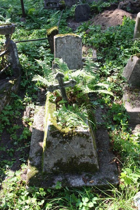 Tombstone of Piotr Rudzinski from the Ross Cemetery in Vilnius, as of 2013.