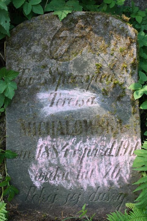 Nagrobek Teresy Michałowskiej z cmentarza na Rossie w Wilnie, stan z 2013 r.