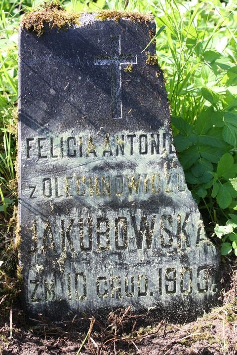 The gravestone of Felicia Adela Jakubowska from the Ross Cemetery in Vilnius, as of 2013.