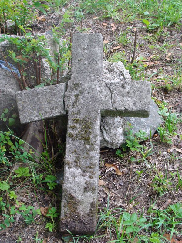 Fragment of the tombstone of Anna Boroszko, Rossa cemetery in Vilnius, state of 2014
