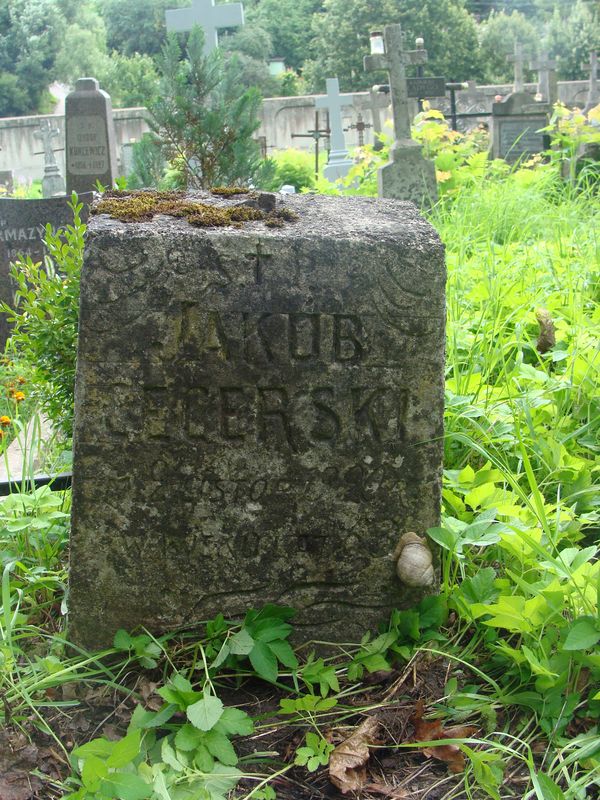 Tombstone of Jakub Cecerski, Ross Cemetery in Vilnius, as of 2013