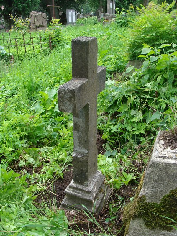 Fragment of a tombstone of Stanislaw [.]ackowski, Ross Cemetery in Vilnius, as of 2013