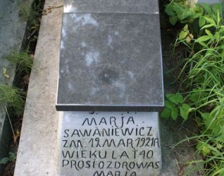 Nagrobek Anny Rajszys i Marii Sawaniewicz, cmentarz na Rossie w Wilnie, stan na 2013 r.