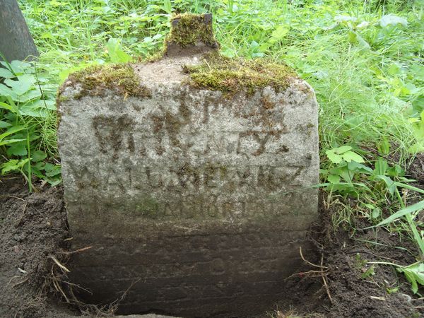 Tombstone of Wincenty Valu[k]iewicz, Na Rossie cemetery in Vilnius, as of 2013