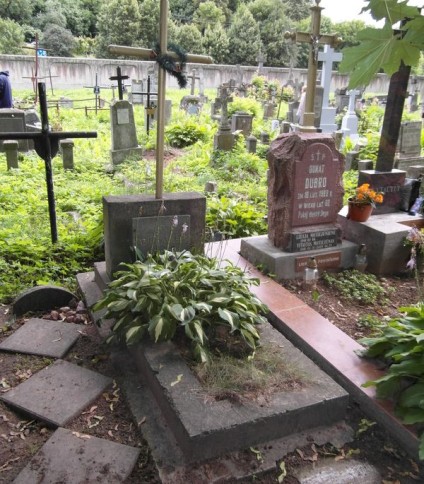 Nagrobek Kazimiery Dubro, cmentarz Na Rossie w Wilnie, stan z 2013