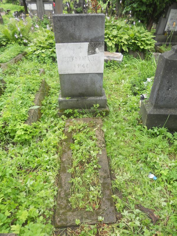 Tombstone of Jozefa Kafarska, Rossa cemetery in Vilnius, as of 2013