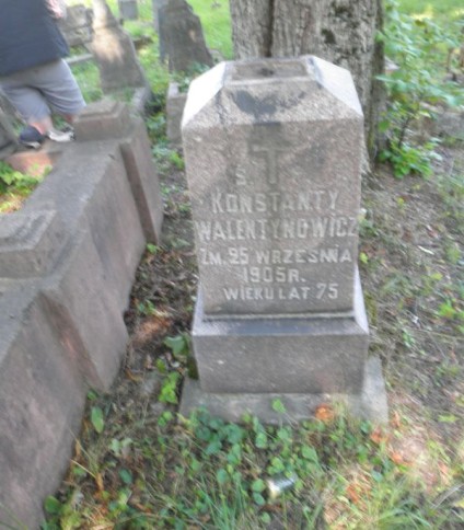 Nagrobek Konstantego Walentynowicza, cmentarz Na Rossie w Wilnie, stan z 2013 r.