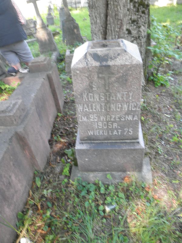 Tombstone of Konstanty Walentynowicz, Na Rossie cemetery in Vilnius, as of 2013.