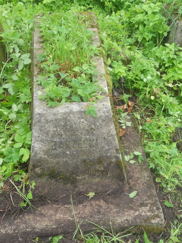Tombstone of František Zarzetski, Rasos cemetery, Vilnius, 2013