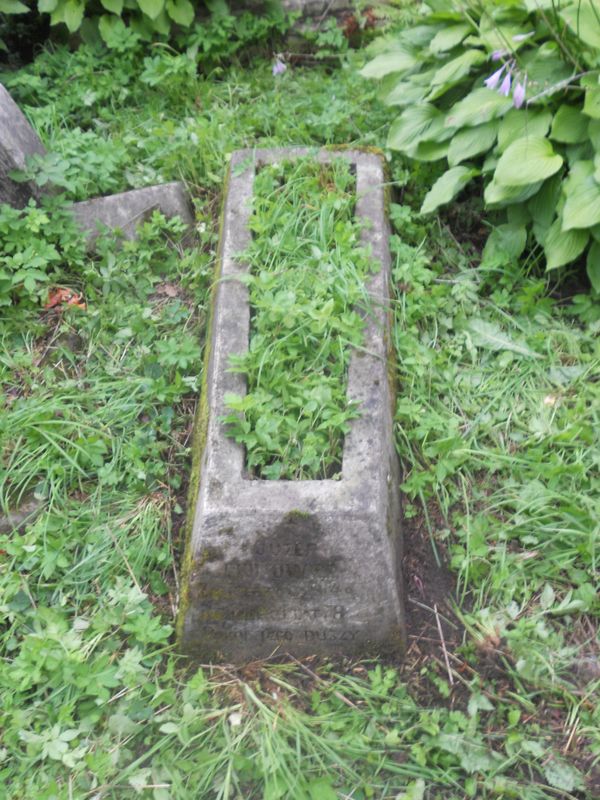 Tombstone of Jozef Cionovich, Ross cemetery in Vilnius, state of 2013