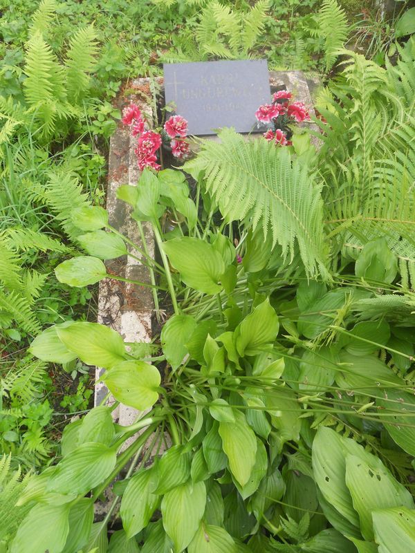 Tombstone of Karol Ungurevich, Ross cemetery in Vilnius, state of 2014