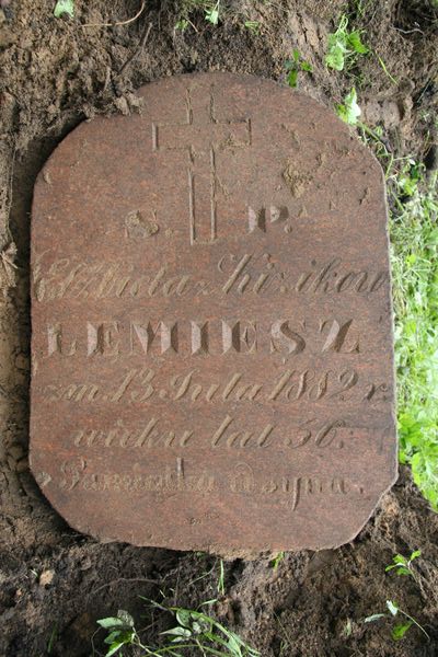 Tombstone of Elisabeth Lemiesz, Na Rossie cemetery in Vilnius, as of 2013