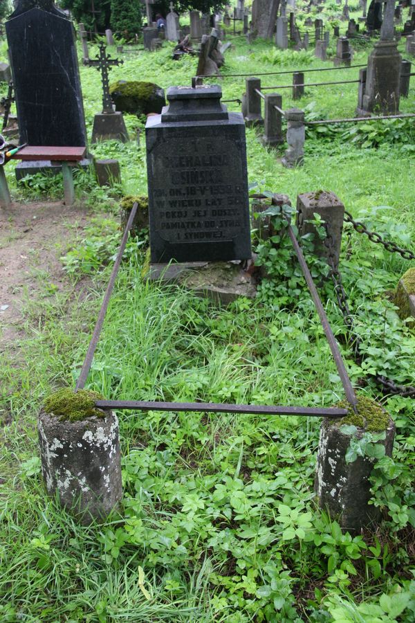 Tombstone of Michalina Osinska, Na Rossie cemetery in Vilnius, as of 2013