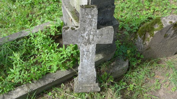 Fragment nagrobka Anny Zubowicz, cmentarz Na Rossie w Wilnie, stan z 2013 r.