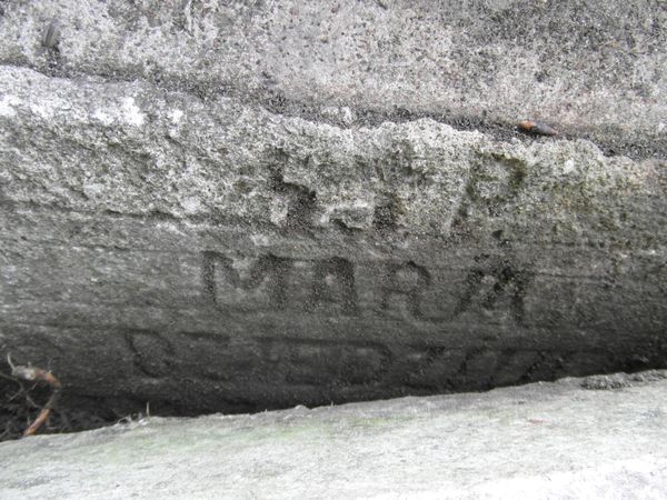 Gravestone inscription of Maria Dziedziul, Na Rossie cemetery in Vilnius, as of 2013