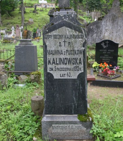 Nagrobek Malwiny Kalinowskiej, cmentarz Na Rossie w Wilnie, stan z 2013