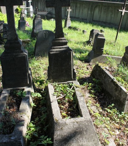 Nagrobek Konstantego Szumskiego, cmentarz Na Rossie w Wilnie, stan z 2014 r.