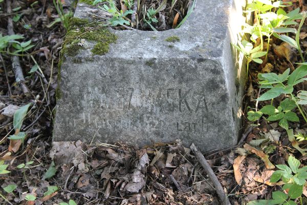Fragment nagrobka Anny Szumskiej, cmentarz Na Rossie w Wilnie, stan z 2014 r.