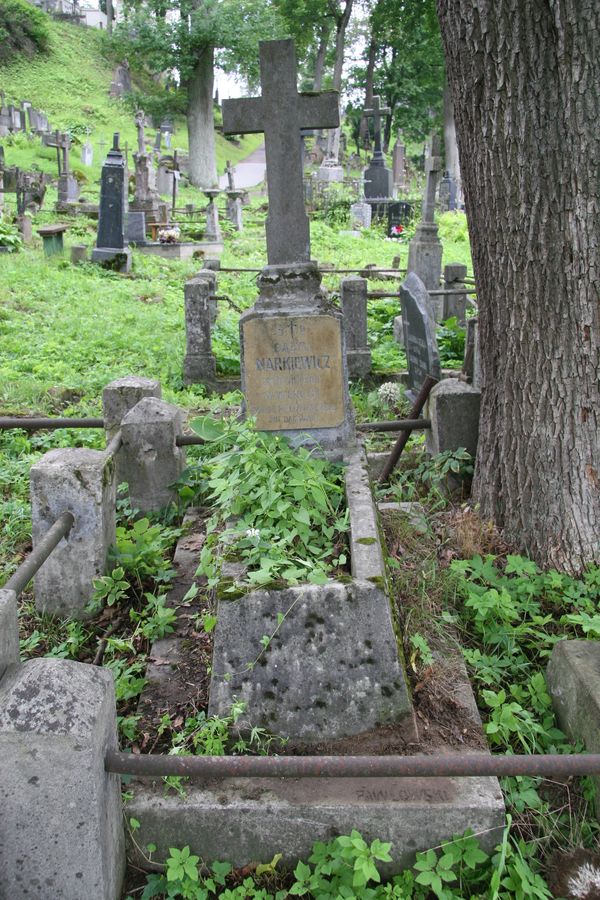 Tombstone of Basil Markievich, Na Rossie cemetery in Vilnius, as of 2013