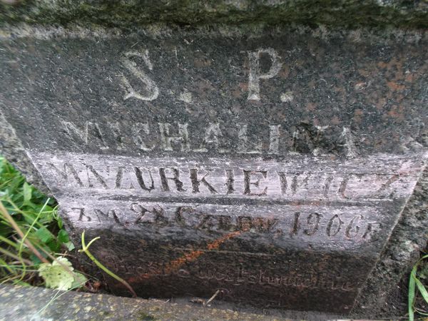 Tombstone of Michalina Mazurkiewicz, Ross cemetery in Vilnius, as of 2013.