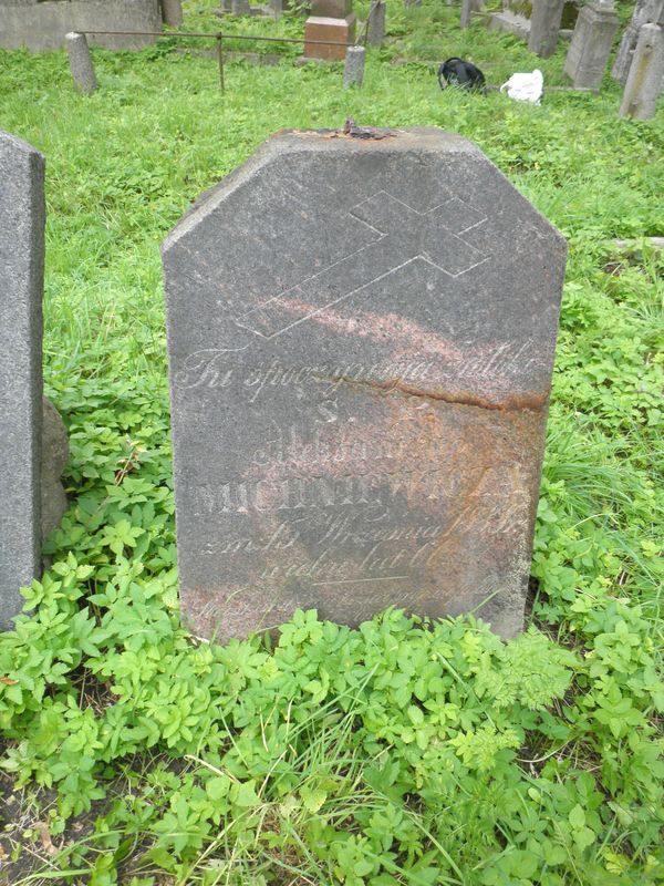 Tombstone of Aleksander Michniewicz, Na Rossie cemetery in Vilnius, state of 2013