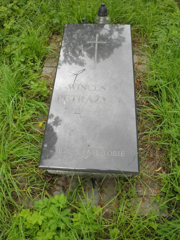 Tombstone of Vincent Petrażycki, Na Rossie cemetery in Vilnius, as of 2013