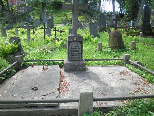 Tombstone of Filomena and Jan Rudak, Na Rossie cemetery in Vilnius, as of 2013