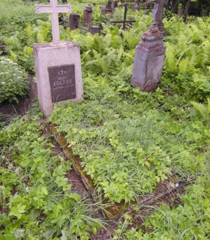 Nagrobek Józefa Koczana, cmentarz Na Rossie w Wilnie, stan z 2013