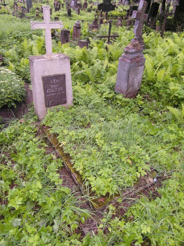 Tombstone of Józef Koczan, Na Rossie cemetery in Vilnius, as of 2013
