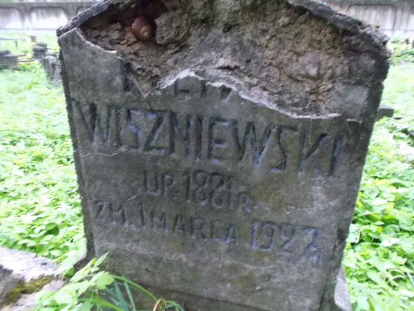 Надгробок Міхала Вишневського на кладовищі Росса у Вільнюсі, станом на 2013 рік.
