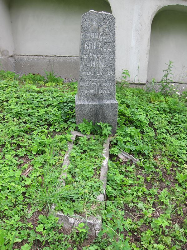 Nagrobek Tomasza Bołądzia, cmentarz na Rossie w Wilnie, stan z 2013