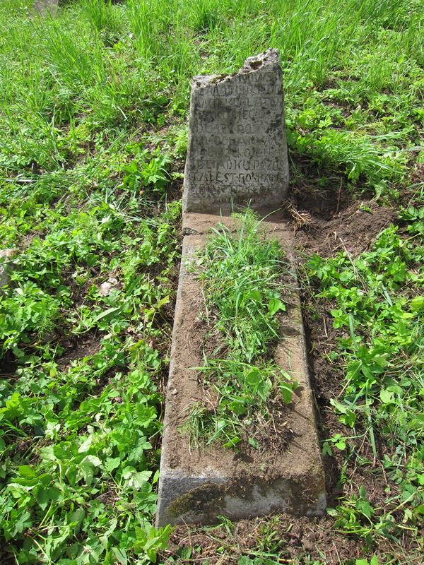 Tombstone of N.N., Rossa cemetery in Vilnius, as of 2013