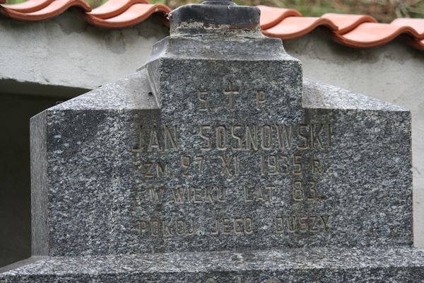 Grobowiec Jana i Antoniny Sosnowskich, cmentarz na Rossie w Wilnie, stan na 2013 r.