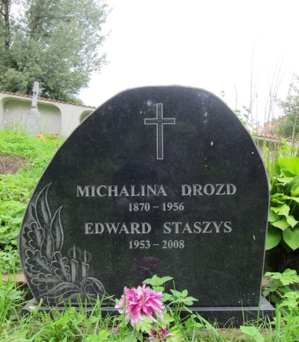 Nagrobek Michaliny Drozd i Edwarda Staszys, cmentarz na Rossie w Wilnie, stan z 2013