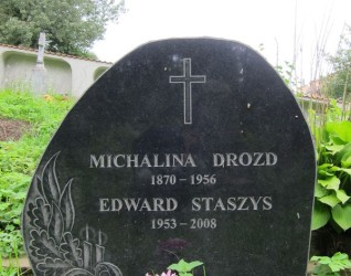 Nagrobek Michaliny Drozd i Edwarda Staszys, cmentarz na Rossie w Wilnie, stan z 2013