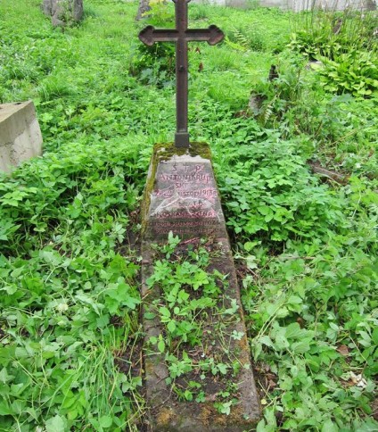 Nagrobek Antoniego Krupskiego, cmentarz na Rossie w Wilnie, stan z 2013