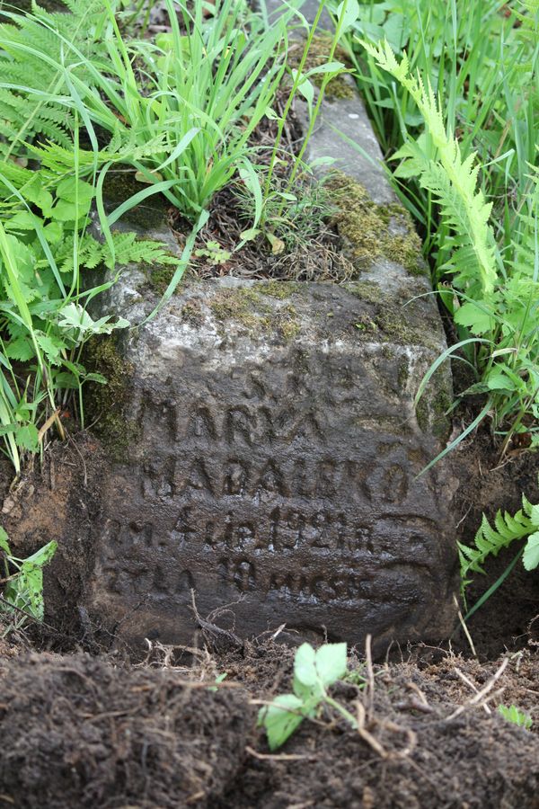 Tombstone of Maria Madaleko, Ross cemetery in Vilnius, as of 2013.