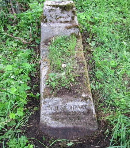 Nagrobek Jana Sajkowicza, cmentarz na Rossie w Wilnie, stan z 2013