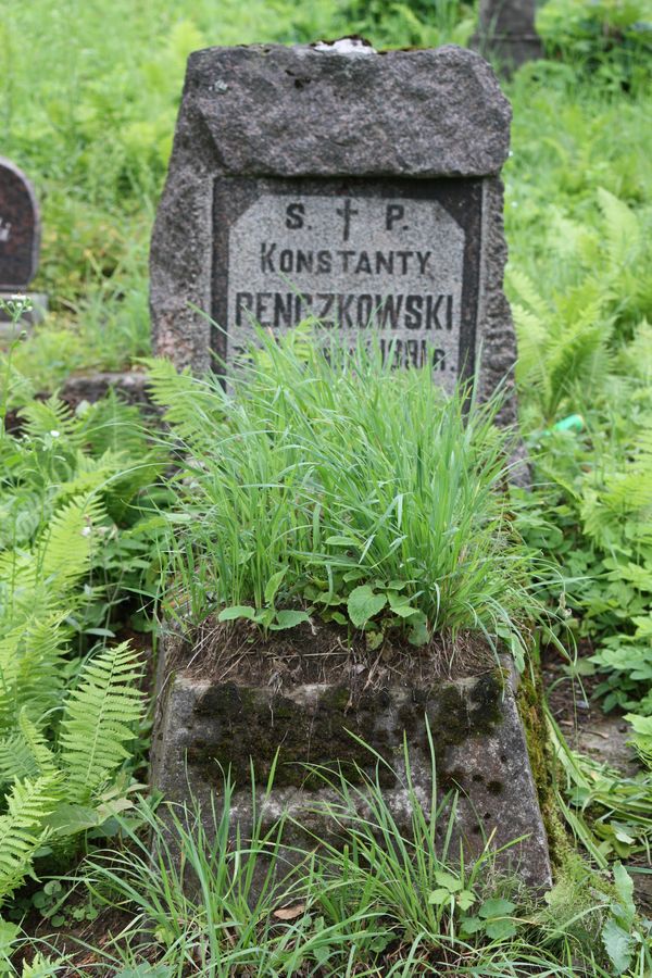 Nagrobek Konstantego Penczkowskiego, cmentarz na Rossie w Wilnie, stan na 2013 r.