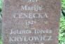 Fotografia przedstawiająca Tombstone of Maria Cenecka and Jolanta Kryłowicz