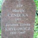 Fotografia przedstawiająca Tombstone of Maria Cenecka and Jolanta Kryłowicz