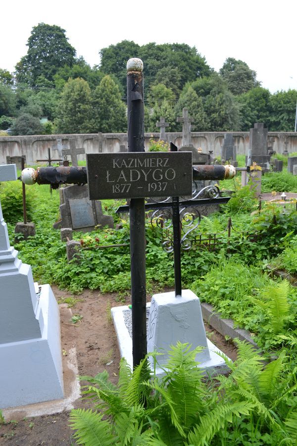 Tombstone of Casimir Ladygo, Ross Cemetery in Vilnius, as of 2013