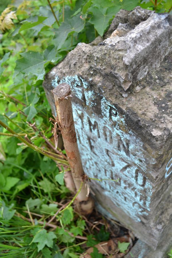 Fragment nagrobka Szymona Kuleszo, cmentarz na Rossie w Wilnie, stan z 2013