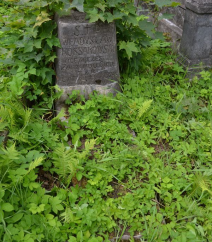 Nagrobek Władysława Kossakowskiego, cmentarz na Rossie w Wilnie, stan na 2013 r.