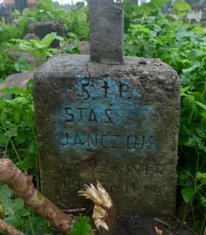 Nagrobek Stanisława Jańczuka, cmentarz Na Rossie w Wilnie, stan z 2013 r.