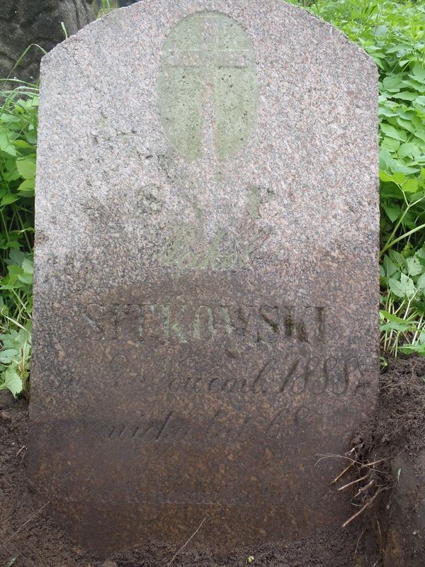 Nagrobek Jakuba Sitkowskiego, cmentarz Na Rossie w Wilnie, stan z 2013