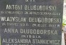 Fotografia przedstawiająca Tombstone of the Długoborski family and Aleksandra Stankiewicz