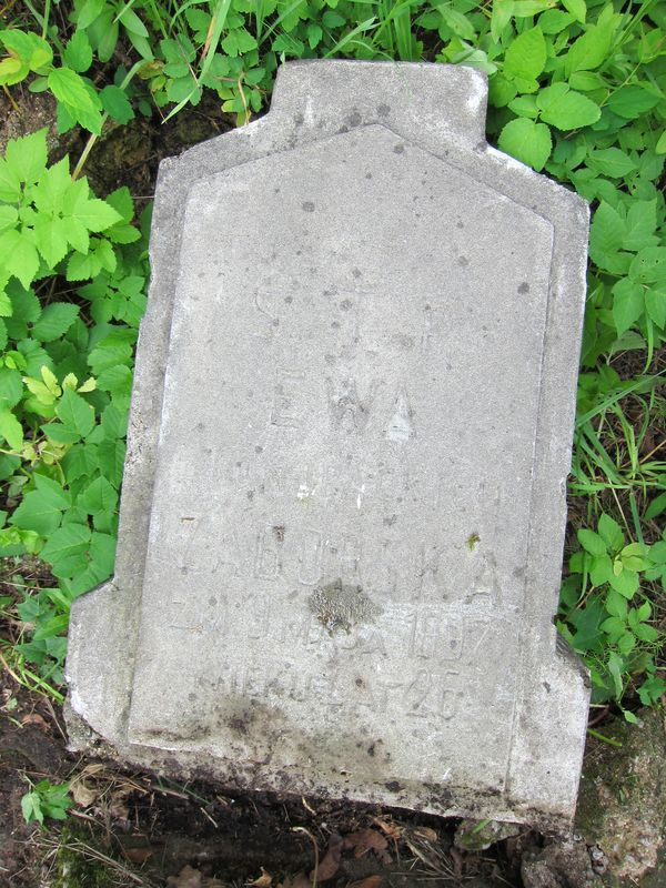 Tombstone of Ewa Zaborska, Ross Cemetery, Vilnius, 2013