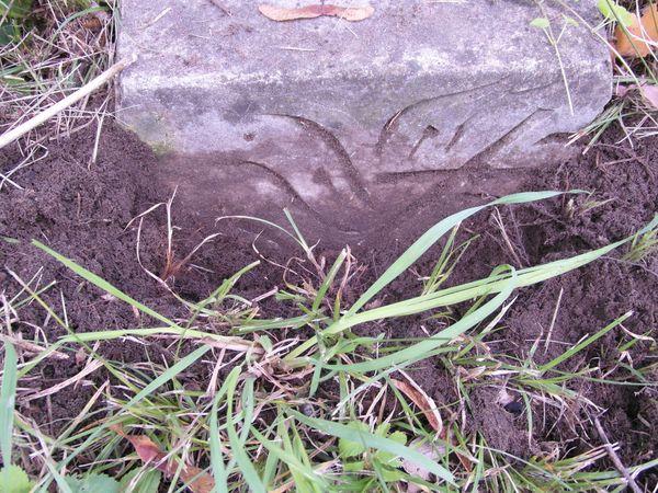 Detail of the gravestone of Michał Marcinkiewicz, Na Rossie cemetery in Vilnius, as of 2013